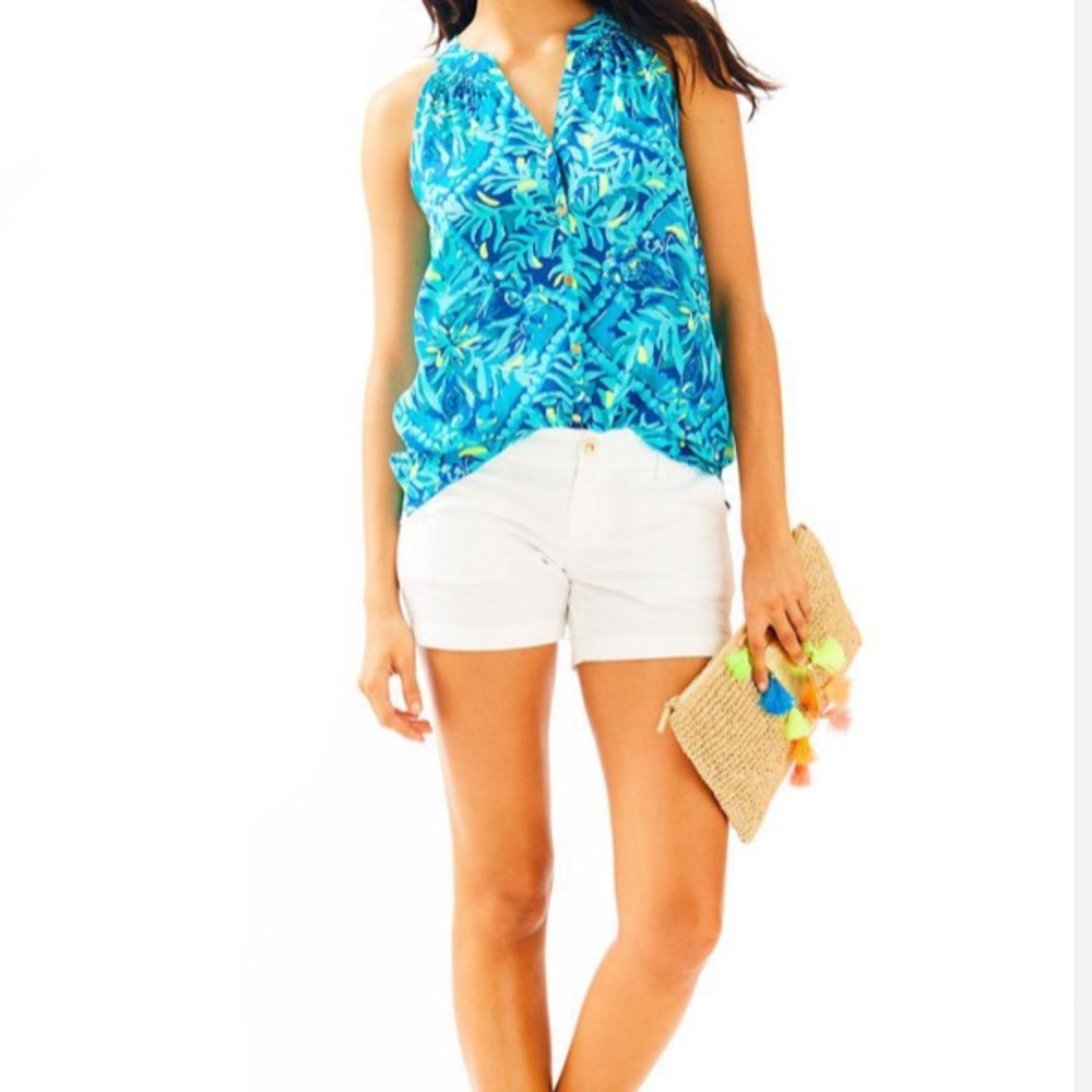 Lilly Pulitzer Midnight Cove silk SOIE tank top - Picture 2 of 10